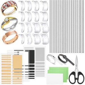 114 Pcs Ring Sizer Adjuster for Loose Rings with Ring Size Measuring Tool